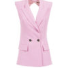 chaleco traje con escote espalda rosa
