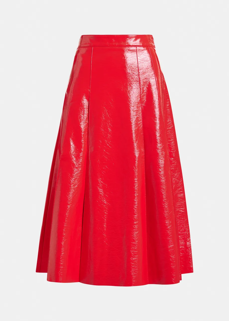 FALDA MIDI CON PLIEGUES EN EFECTO CHAROL 7 FALDA MIDI CON PLIEGUES EN EFECTO CHAROL - Imagen 6