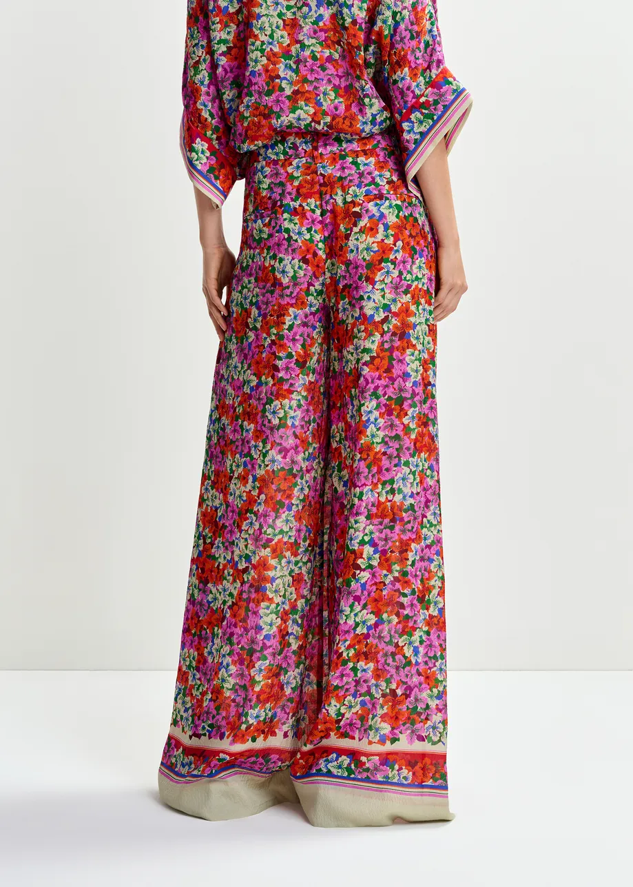 PANTALÓN ANCHO SEDA EN ESTAMPADO FLORAL 6 PANTALÓN ANCHO SEDA EN ESTAMPADO FLORAL - Imagen 5