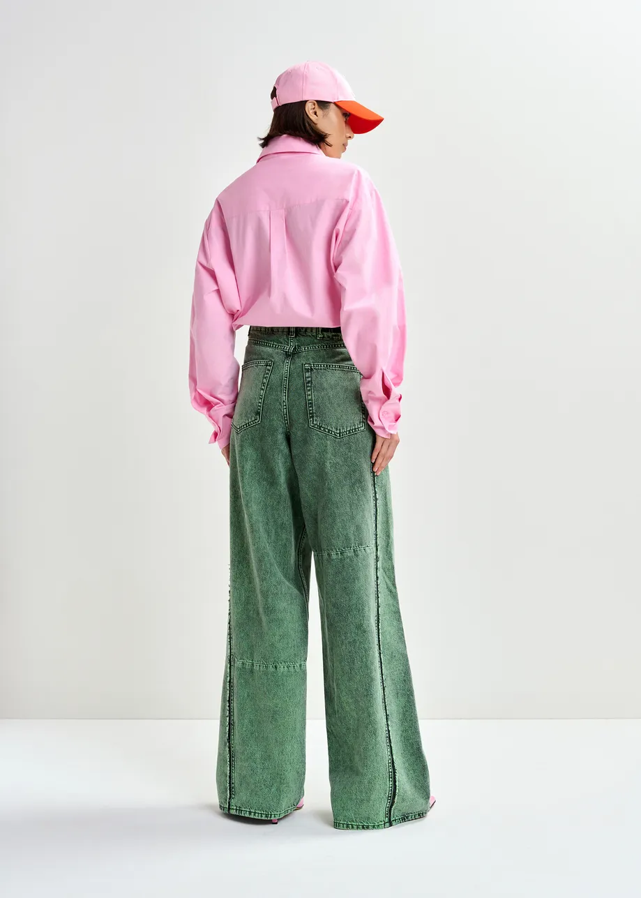 CAMISA OVERSIZE CON CUELLO DE PUNTA ALRGADA Y BOTONES DORADOS 6 CAMISA OVERSIZE CON CUELLO DE PUNTA ALRGADA Y BOTONES DORADOS - Imagen 5