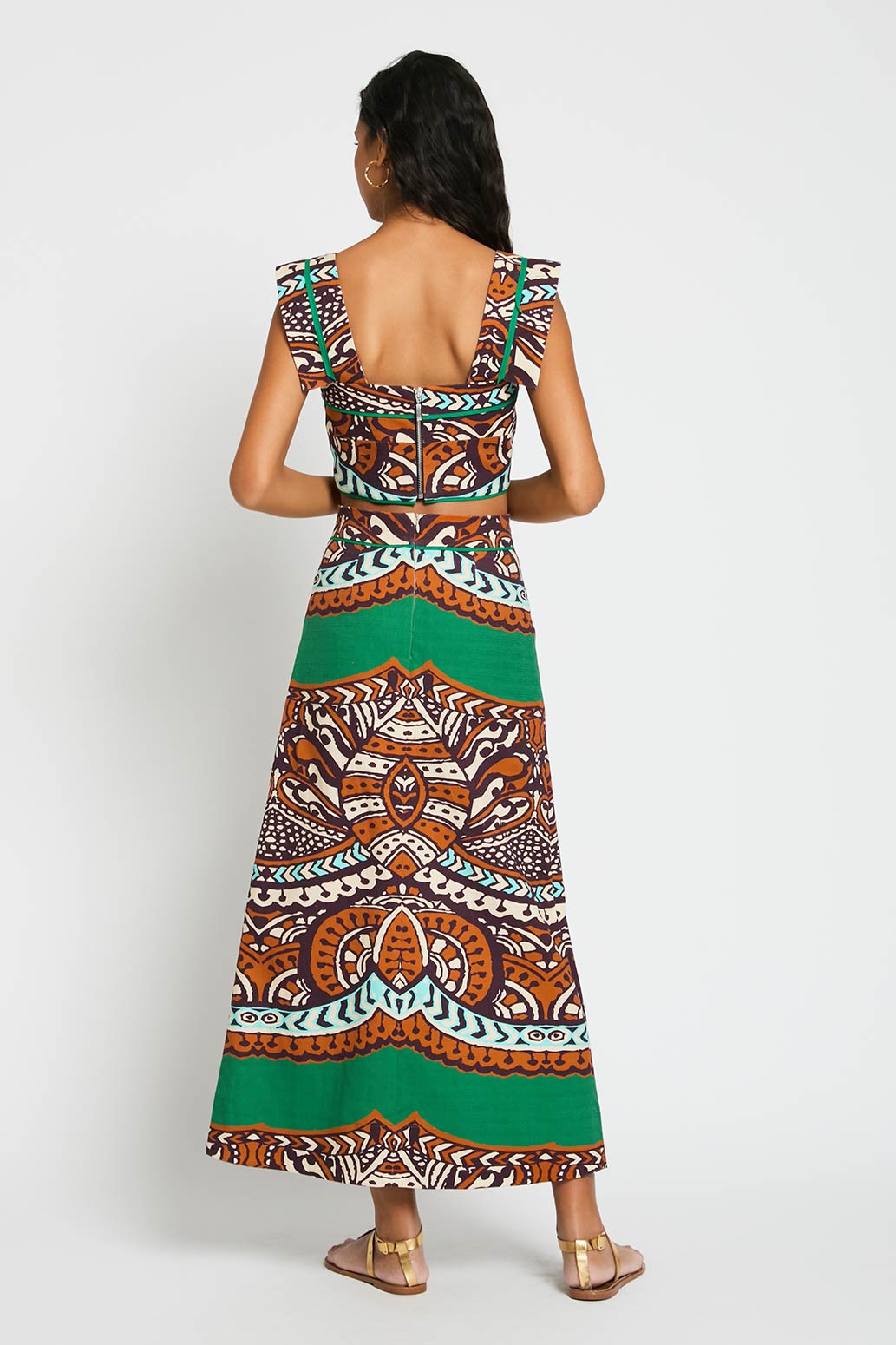 FALDA EVASÉ RÚSTICO ESTAMPADO ÉTNICO 4 FALDA EVASÉ RÚSTICO ESTAMPADO ÉTNICO - Imagen 3