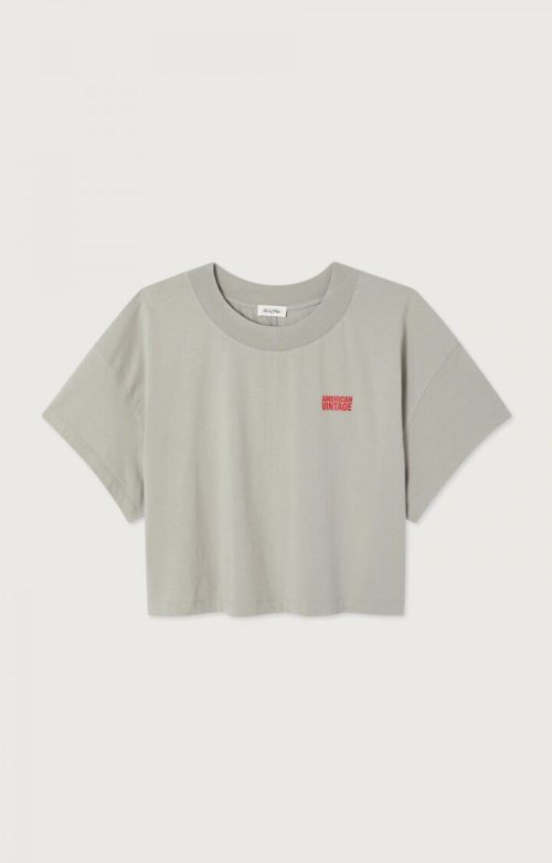 CAMISETA OVER CORTA CON LOGO AV
