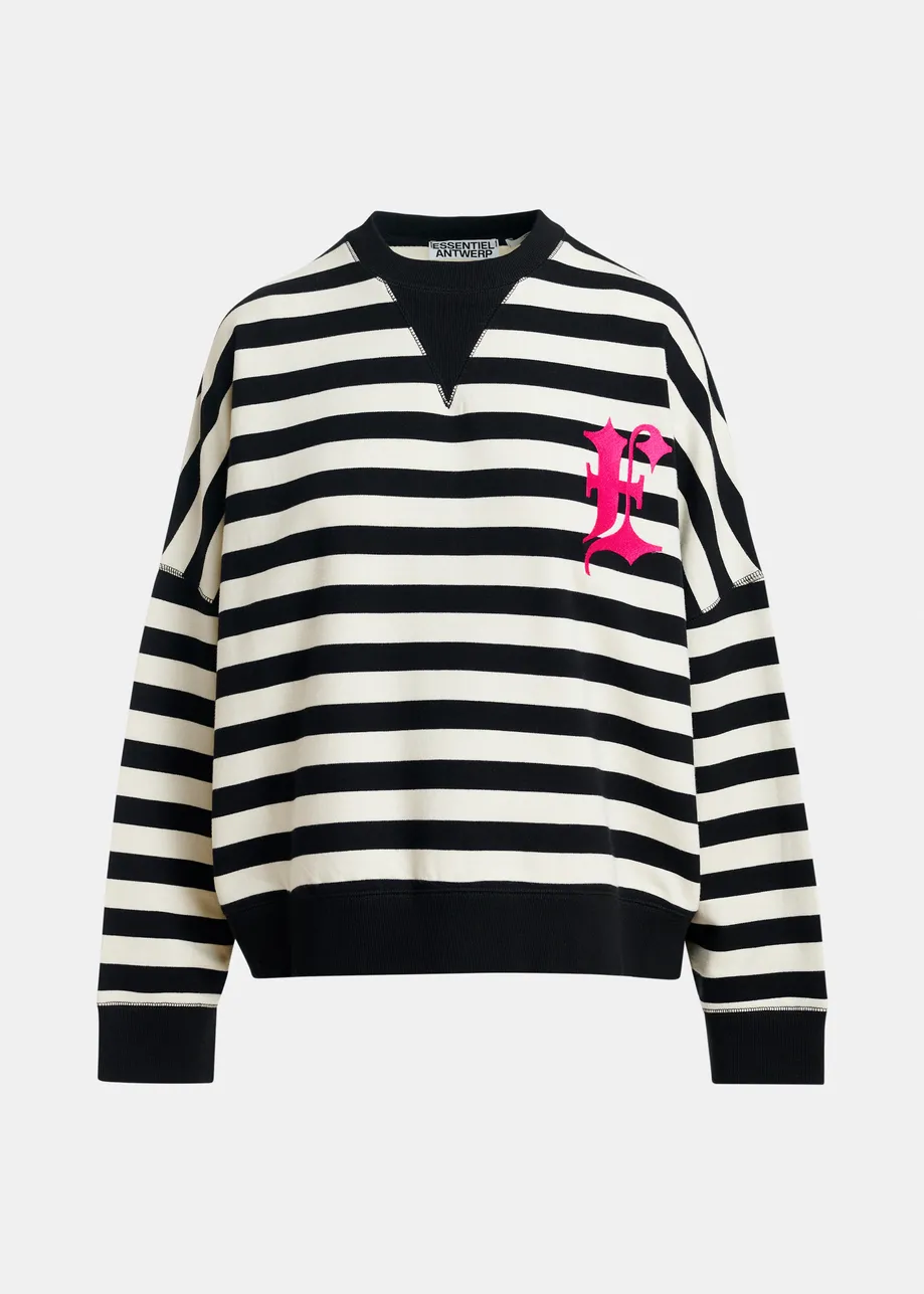 SUDADERA RAYAS B&N CON INICIAL BORDADA EN COLOR 7 SUDADERA RAYAS B&N CON INICIAL BORDADA EN COLOR - Imagen 6