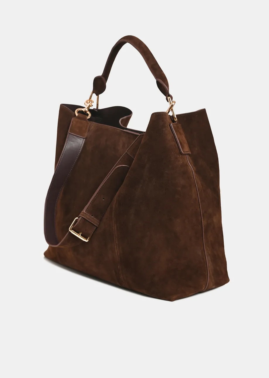 SHOPPER BAG DE ANTE PIEL DE CORDERO CON ASA DE HOMBRO Y DESMONTABLE 6 SHOPPER BAG DE ANTE PIEL DE CORDERO CON ASA DE HOMBRO Y DESMONTABLE - Imagen 5