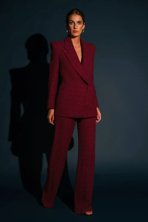 BLAZER LARGA EN TEJIDO RÚSTICO CHANEL