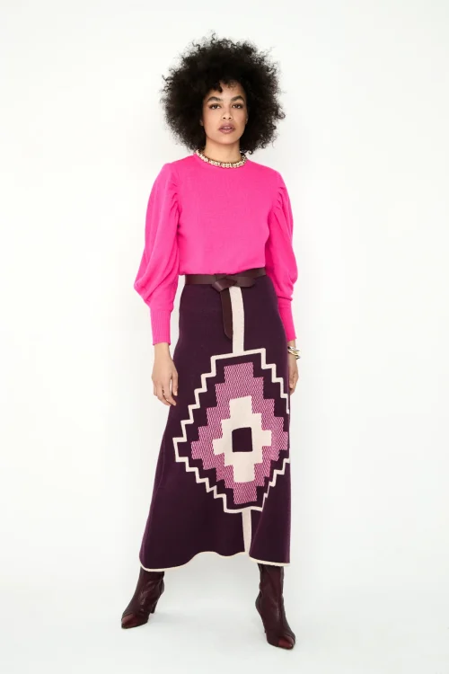 Home 8 JERSEY DE PUNTO CON CASHMERE Y MANGA ABULLONADA