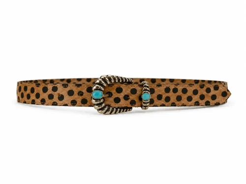 CINTURÓN PELO LEOPARDO CAMEL/NEGRO
